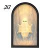 Lightweight Ghost Party Prop Halloween Glowing Mirror, USB Light Up Spooky Scary Ghosts, Hologram Wall Hanging Decor Prank for Haunted House