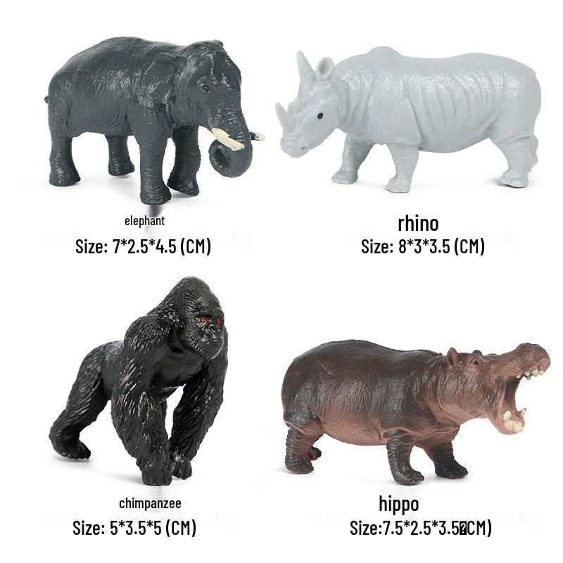 Kids' Wild Animal Model Toys: Leopard, Cheetah, Jaguar, Black Panther, Snow Leopard Figurines.