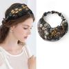 Thin Flower Pattern Headband Multicolor Lace Headwear Fashion Embroidered Headscarf  Summer