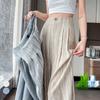 Summer Tie-dye Linen Wide-leg Pants High Waist Loose  Long Pants for Women