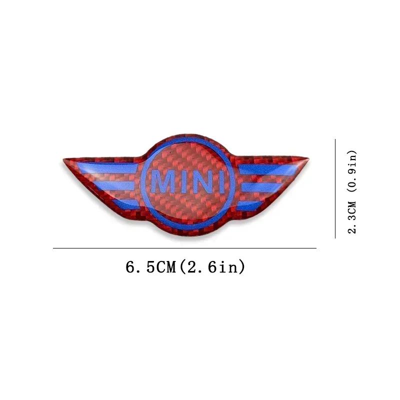Carbon Fiber Car Interior Steering Wheel Emblem Badge for Mini Cooper John Cooper Works R50 R52 R53 R55 R56 F54 F55 F56 F60