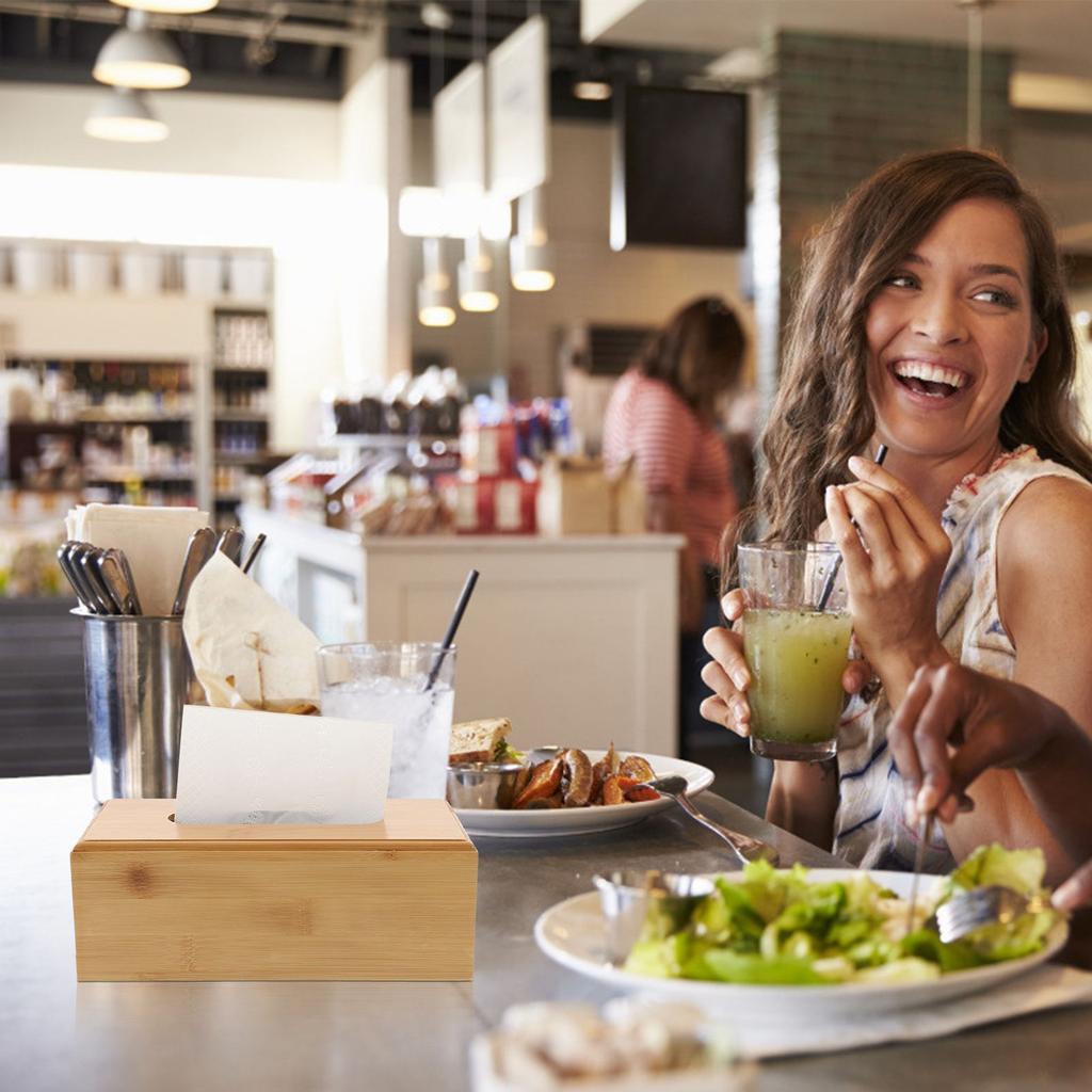 Solid Wood Tissue Box Shallow Color Storage Container Bathroom Office El Dormitory Paper Napkin Ganizer