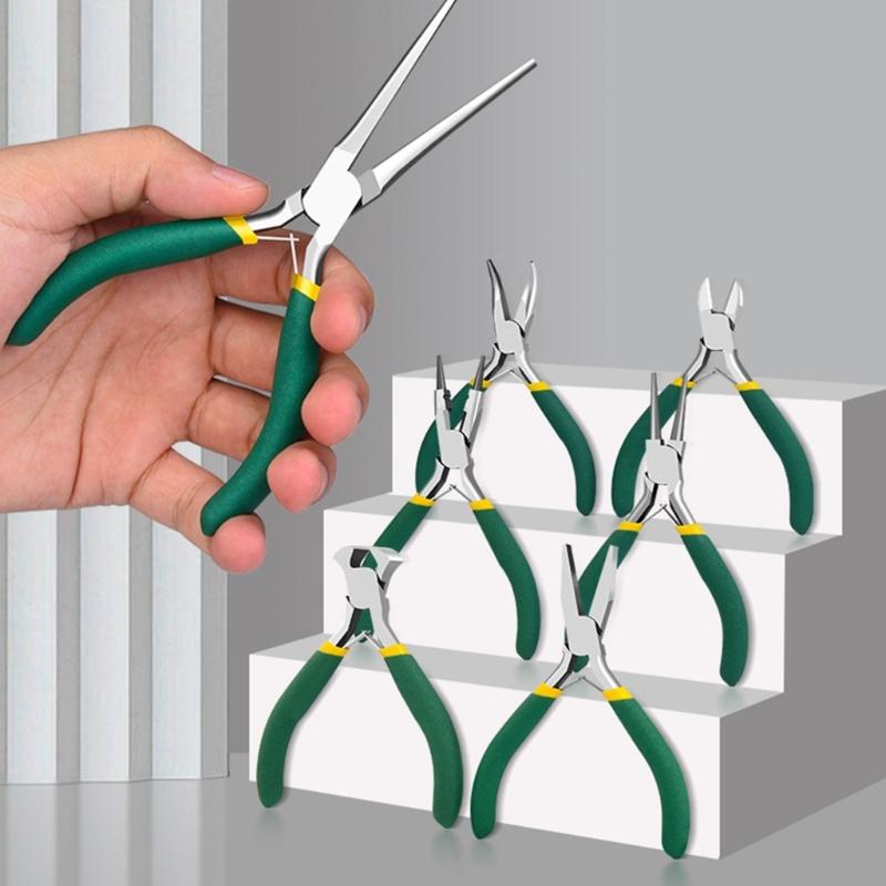 Мини-клещи, длинный нос, изогнутый нос, диагональные, торцевые, Linesmans, плоскогубцы с игольчатыми носами, 5-дюймовые плоскогубцы для изготовления ювелирных изделий