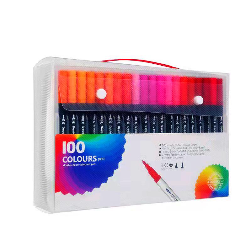 Детские двухсторонние мягкие акварельные ручки - Смываемые, кисти на водной основе