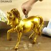 Creative Home Office Business Gift Horse To Success Save Money Piggy Bank Resin Crafts Home Decoration