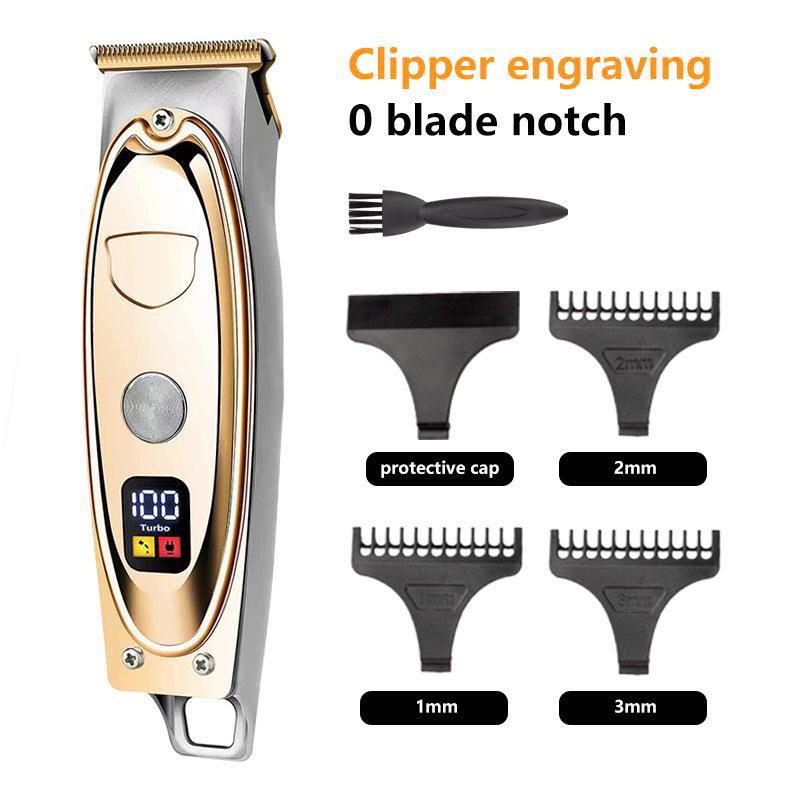 Профессиональная беспроводная электрическая машинка для стрижки волос с ЖК-дисплеем