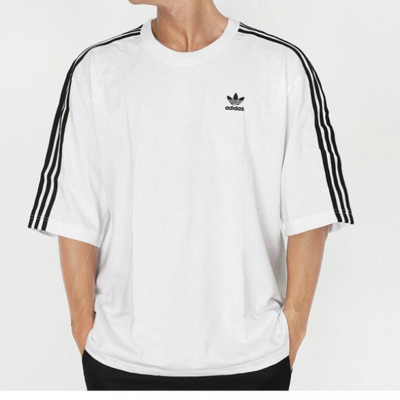 Adidas Футболка с коротким рукавом, футболка oversize с тремя полосками