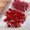 20Pcs Colorful Plush Ball Elastic Girls Hair Bands Kids Ties Ponytail Rubber Bands Headwear Hair Accessories