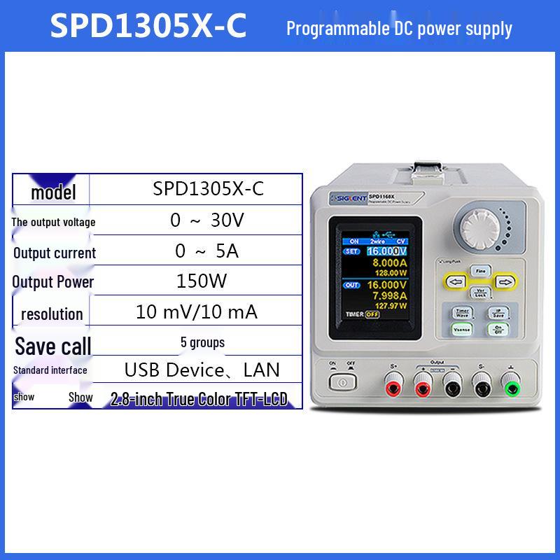 Siglent SPD1168X/SPD1305X-C High-Precision Programmable 30V 5A DC Power Supply
