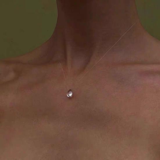 Прозрачные ювелирные изделия в виде капли воды, ожерелье из искусственного хрусталя и круглой бусины, серьги-кисточки, браслет из бисера в виде капли для свадебной вечеринки