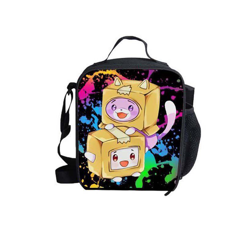 Lankybox Cartoon Lunch Bag Set 3 Piece Shoulder Backpack Package