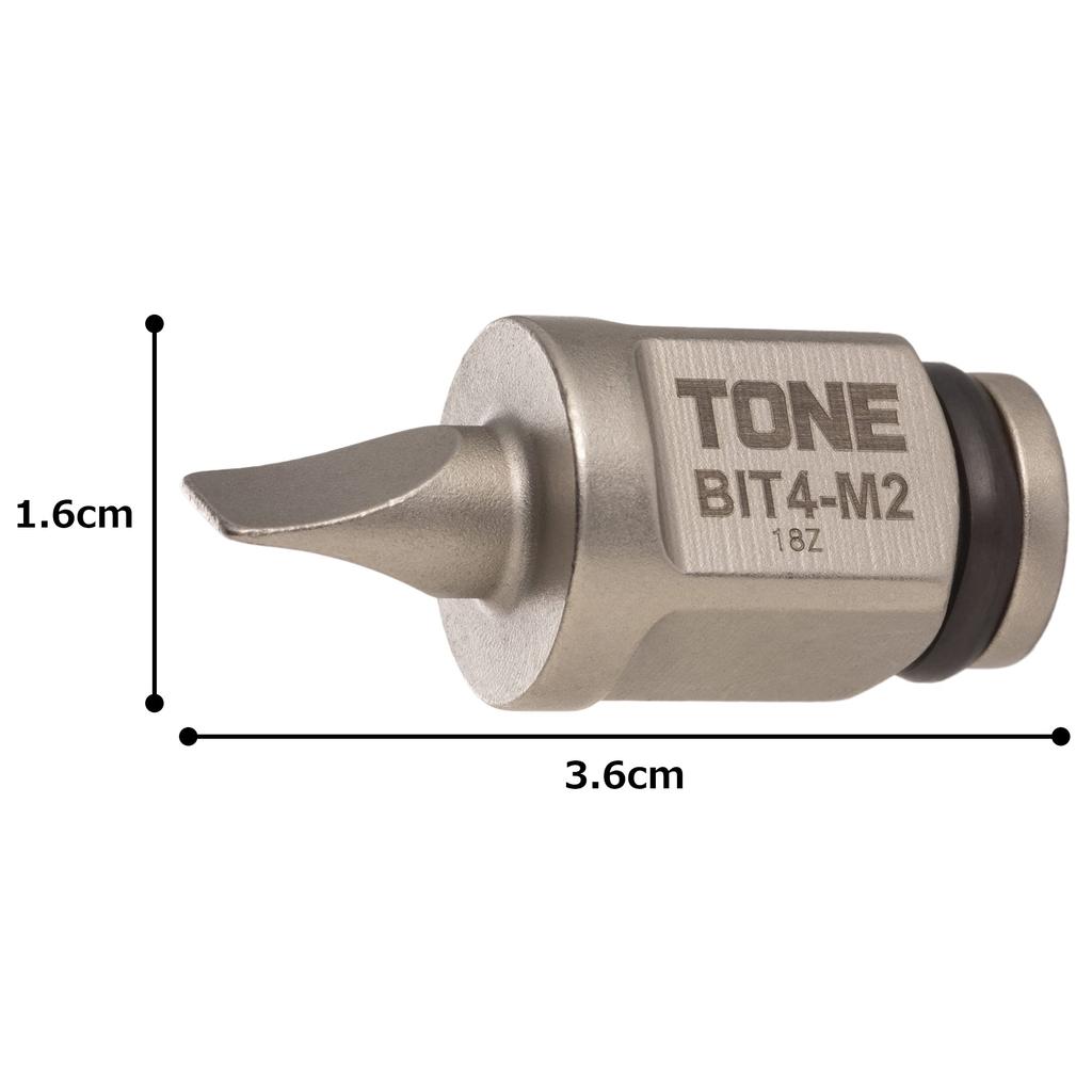 TONE Driver Bit Drive Angle BIT4-M2 12.7mm (1/2") (-)0.8×6.0