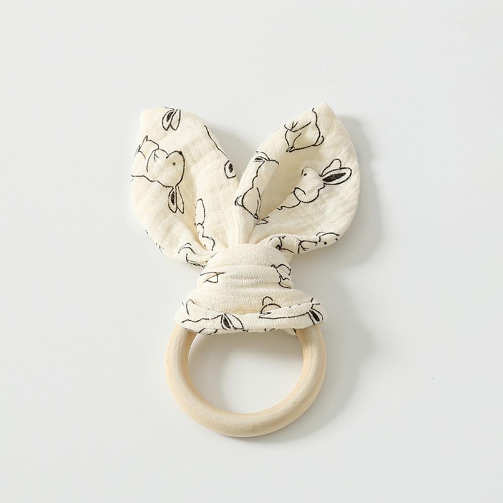 Мягкая детская деревянная игрушка для захвата рукой, натуральная деревянная игрушка для жевания и успокоения, прорезыватель для новорожденных, сон