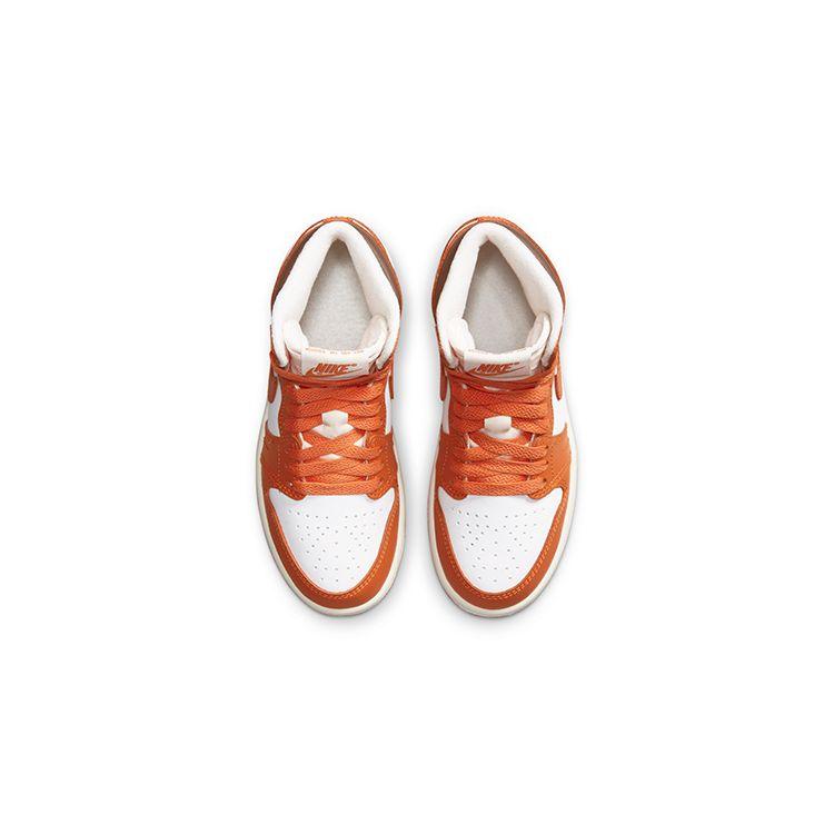 Детские кроссовки Air Jordan 1 High OG PS Starfish Orange White Cacao-Wow CU0449-101