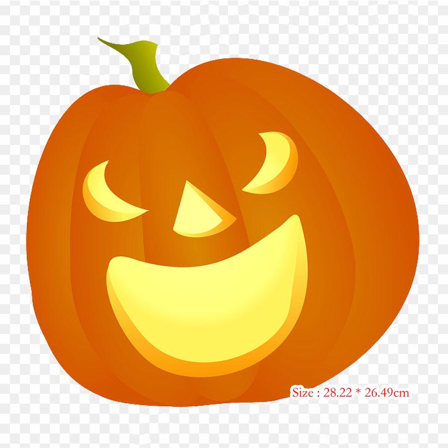 Хэллоуин тыква рисунок фонарь Джека тыква утюг на теплопередаче печать виниловые нашивки наклейки для одежды DIY аппликации моющиеся нашивки