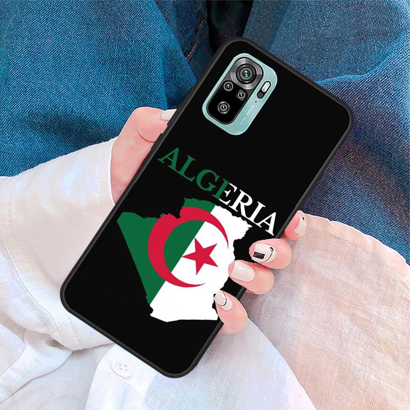 Algerian Emblem Algeria Flag Case For Xiaomi Redmi Note 11 10 9 8 12 Pro Plus 9S 10S 11S 12S Cover For Redmi 12C 10 9 C