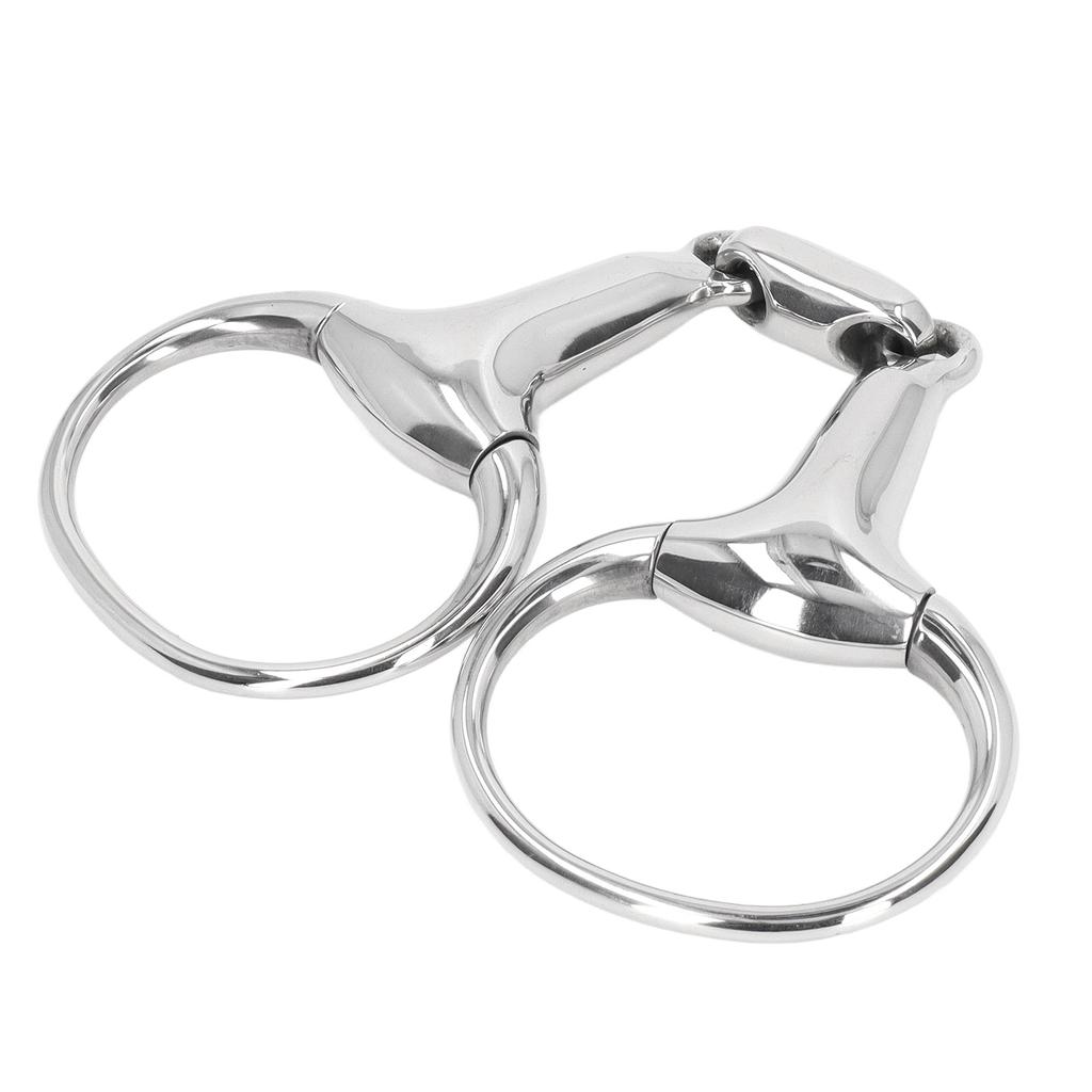 Кольцо для кляпа для лошади, мундштук из нержавеющей стали 125 мм, свободный овальный звено, обучение лошади