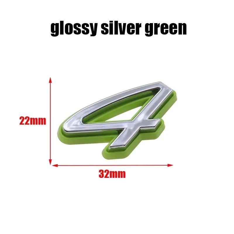 1pcs 3D ehybrid S 4 turbo green ABS Car rear English logo sticker Rear Bumper tail door trunk Emblem styling Accessories