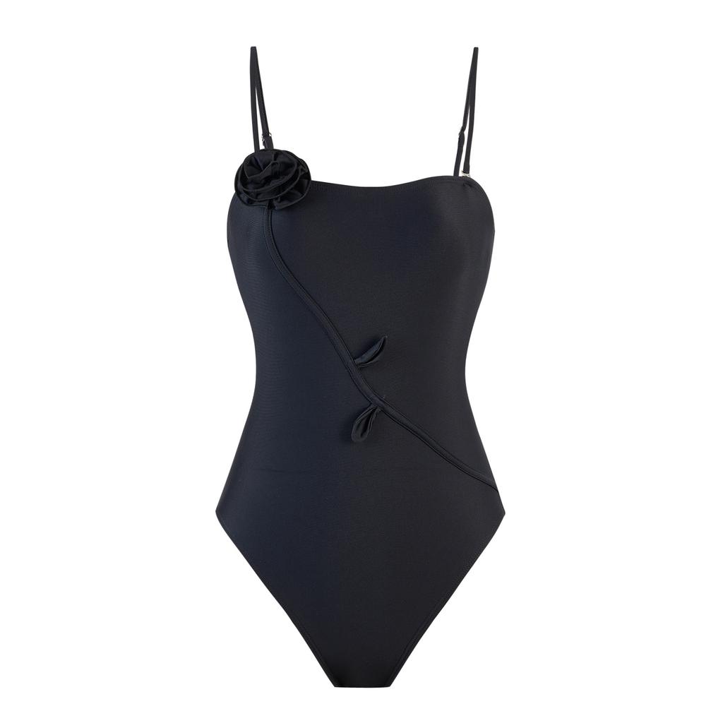 Новый 3D трехмерный цветочный цельный купальник для женщин французский ретро сексуальный купальник с юбкой комплект