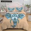 Bohemian Elephant Bedding Sets Queen King Size Colorful 2/3Pcs Duvet Cover Boho Psychedelic Indian Mandala Polyester Quilt Cover