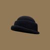 Versatile British Top Hat Beret Woolen Formal Hat Princess Hat Woolen Rolled Edge Cap  Fashion Show