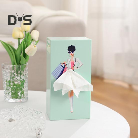 Face Towel Container Storage Box Large Capacity Dustproof Desktop/Wall-Mounted Tissue Storage Bin Paper Dispenser Decoration