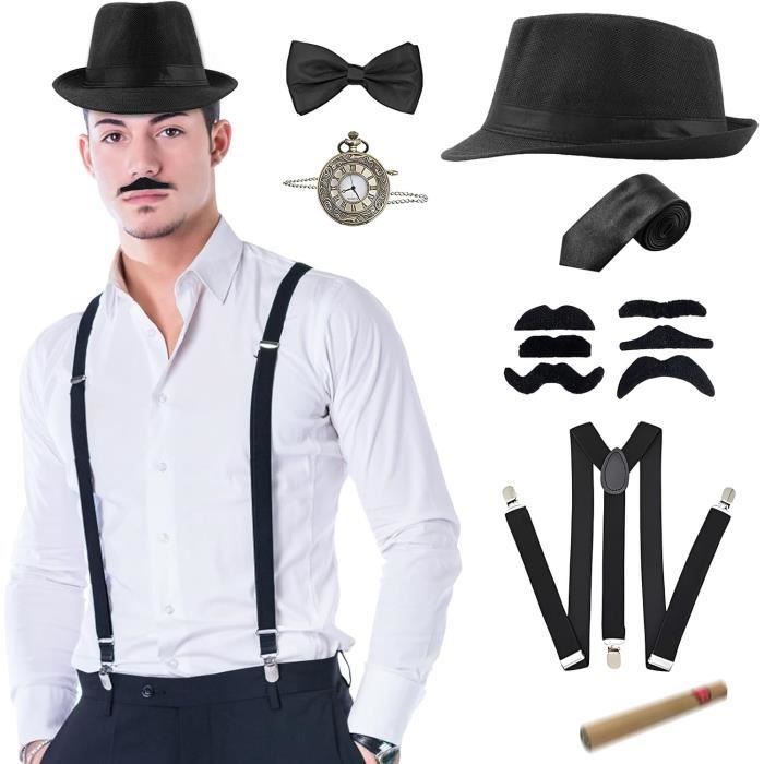 Ensemble de costumes - JOPHEK - Années 1920 - 7 pièces - Noir - Vintage pour homme