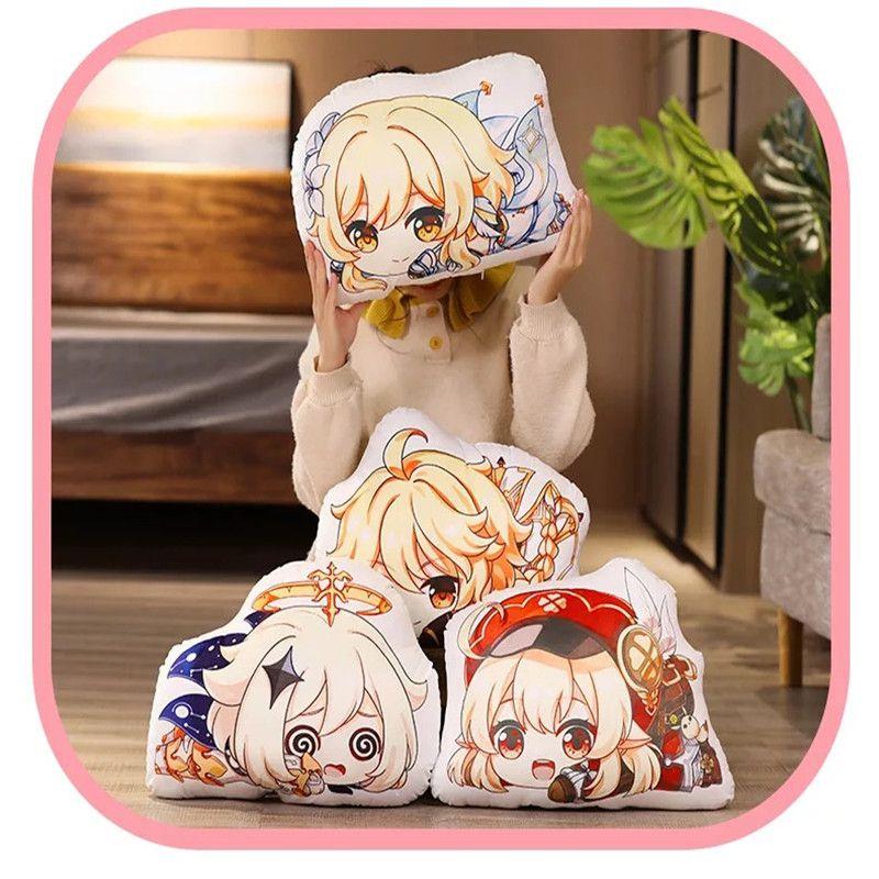 Genshin Impact Game Paimon Cosplay Plush Doll Pillow Stuffed Bed Cosplay Cushion