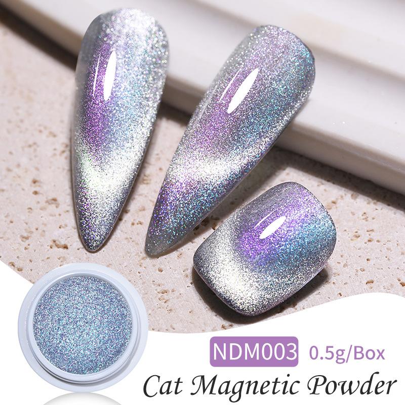 Nicole Diary Aurora Spar Cat'S Eye Powder, Dream Dynamic Spar Smoothie Cat'S Eye Magnetic Powder Diy Manicure Nail Powder
