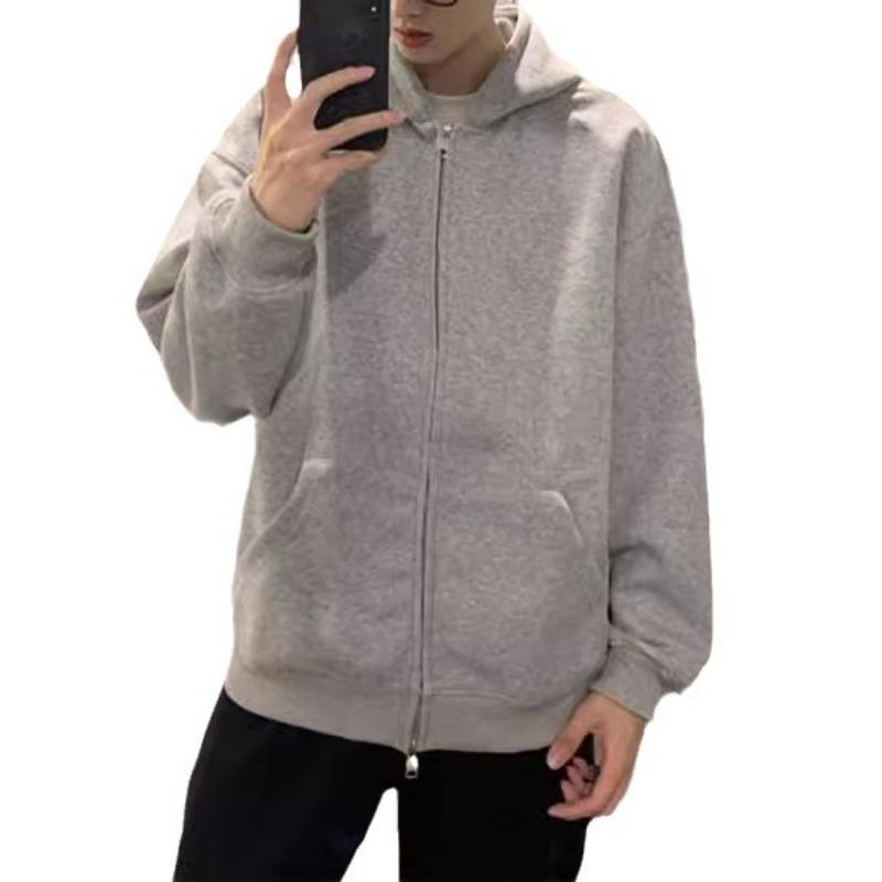 Мужская толстовка-кардиган с капюшоном в гонконгском стиле, весна-осень, новый модный бренд, простая универсальная повседневная спортивная толстовка, куртка для мужчин
