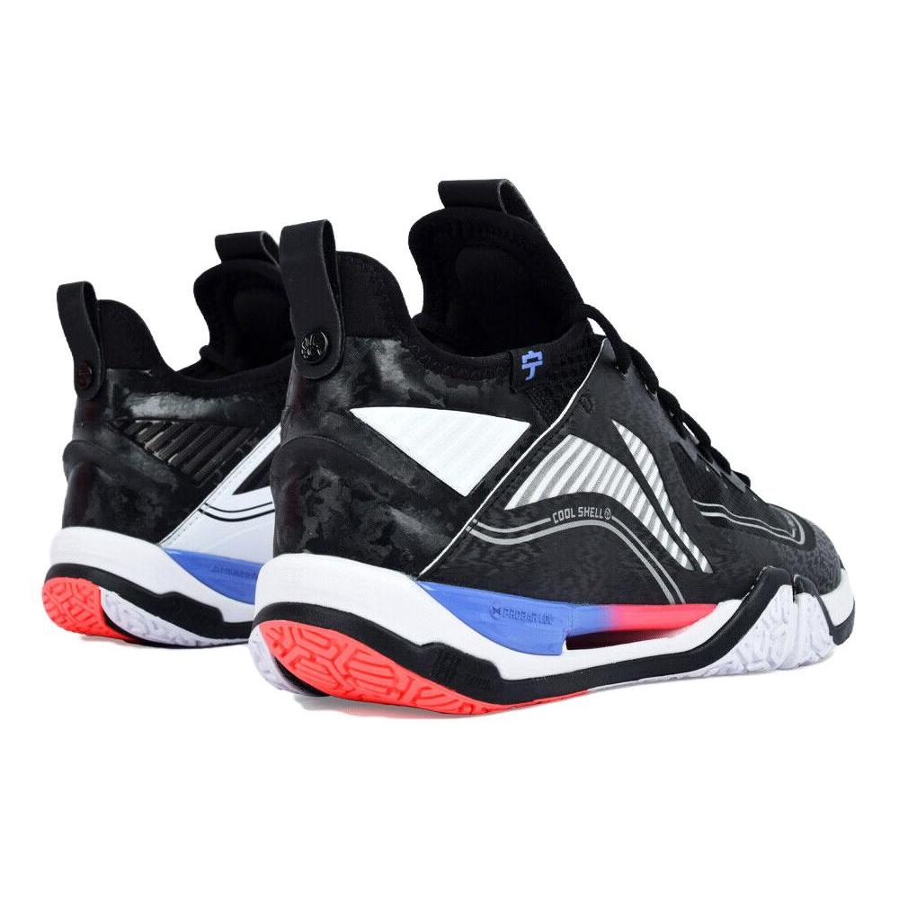 Li Ning Saga Pro 2 Pro Удобные кроссовки для бадминтона средней высоты Унисекс Черные AYAT003-1