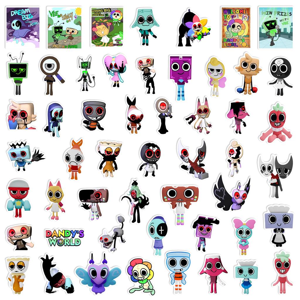 Stickers In The World Of Dandy (Dandy) Roblox Dandy's World Sticker Pack Stickers Set 52 Pcs