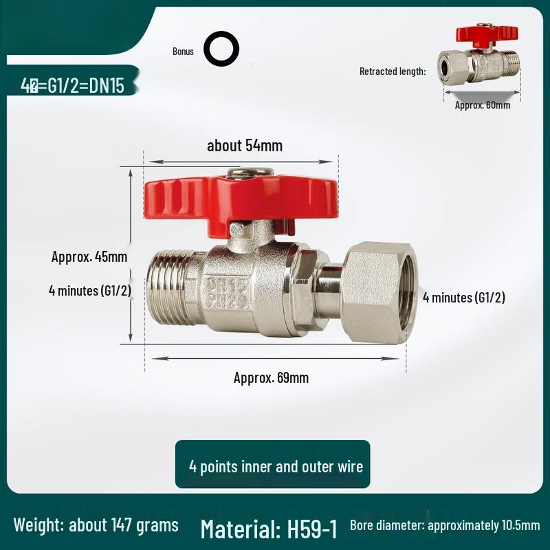 All-Copper Water Heater Ball Valve
