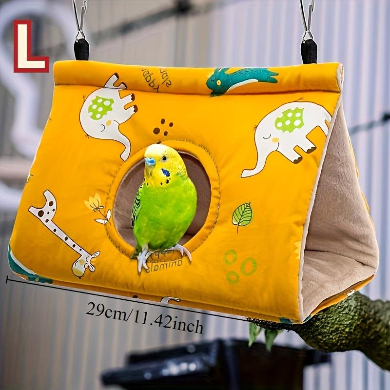 Winter Warm Bird Nest House Parrot Hanging Hammock Velvet Shed Hut Finch Cage Plush Birds Hideaway Pet Sleeping Bed Perch Swing
