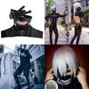Элегантный костюм Канеки Кена из Tokyo Ghoul в полный рост с модным дизайном, идеально подходит для Хэллоуина и тематических вечеринок