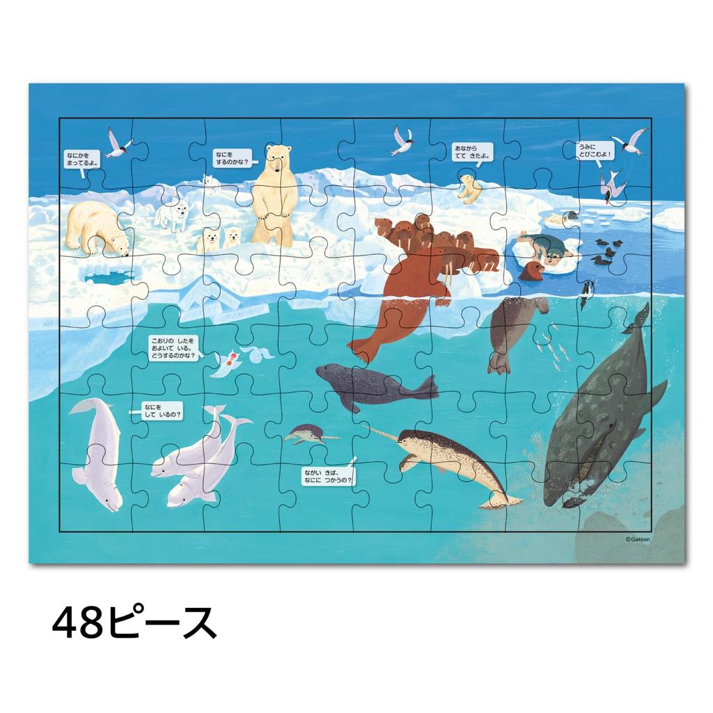 Gakken Discovery Puzzle Jigsaw Ocean 3 and Step 3 Puzzle, 3-Piece Set, (Ages Up), 83538,