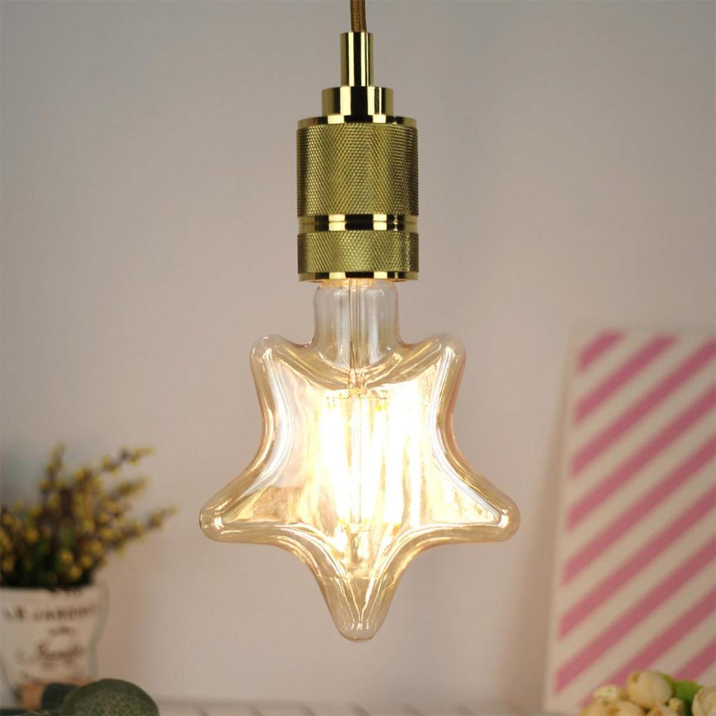 Светодиодная лампа в форме колбы 220 В 2700 К Edison Прозрачные винтажные лампы Теплый белый филамент E27 Декоративное G125 Освещение Стеклянная лампа