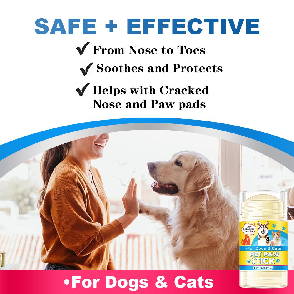 Палочка для лап и носа питомца-Успокаивает и защищает лапы питомца-Помогает при трещинах на носу и подушечках лап-Для носа и пальцев лап, 40 г