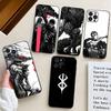 Аниме B-berserk Для IPhone 15 16 14 Plus 13 12 11 17 Pro Max 17 Air Черный Мягкий Чехол для Телефона