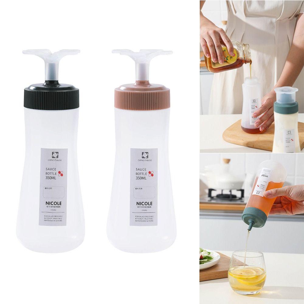 Kitchen Supplies Squeeze Sauce Bottles Plastic Condiment Bottles Durable Graduated Squeeze Bottle