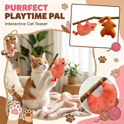 Интерактивная игрушка для кошек с кошачьей мятой и шуршалкой, Мягкая плюшевая жевательная игрушка со встроенной кошачьей мятой и шуршащей бумагой, Игрушка для прорезывания зубов, Для самостоятельной игры
