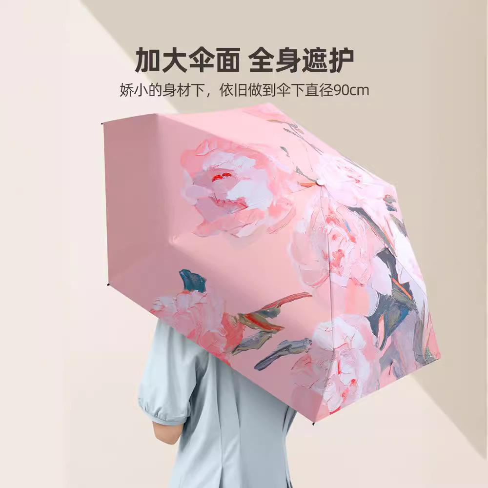 Новый мини-зонт-карточка с ручным открыванием, скидка 60%, защита от солнца и УФ-лучей, маленький свежий зонт, карманный зонт от непогоды и дождя