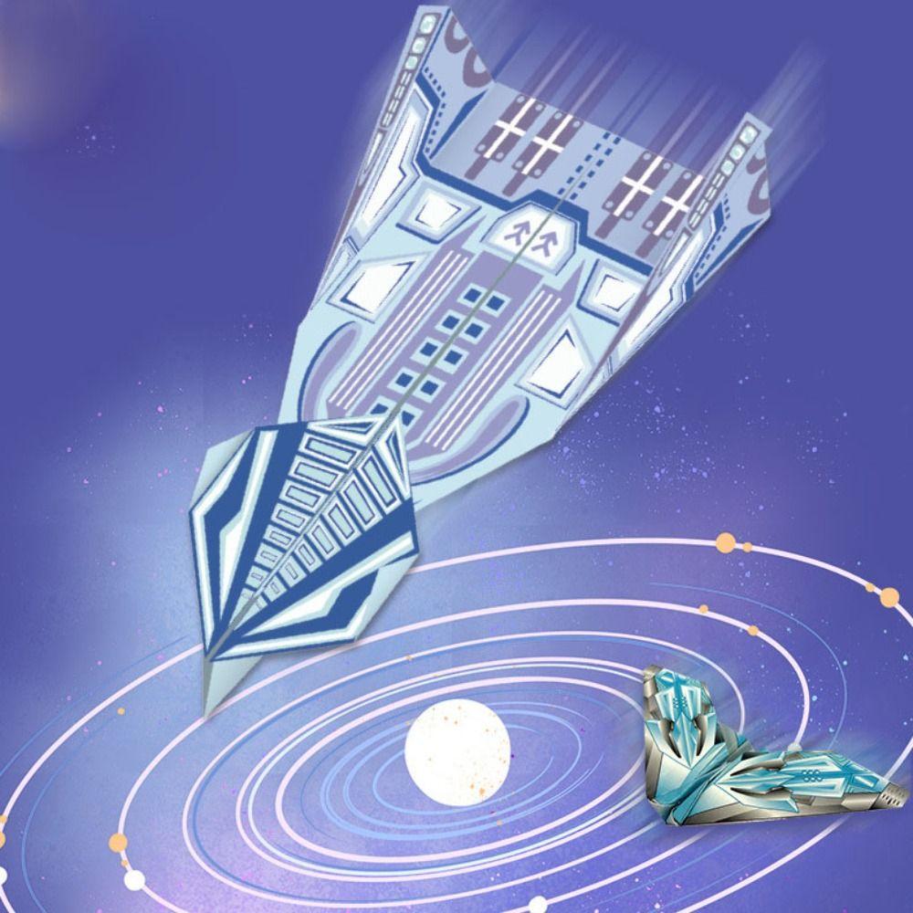 Набор для оригами из бумажных самолетов. Обучение искусству. Универсальная игрушка-самолет из бумаги. Взаимодействие родителей и детей.