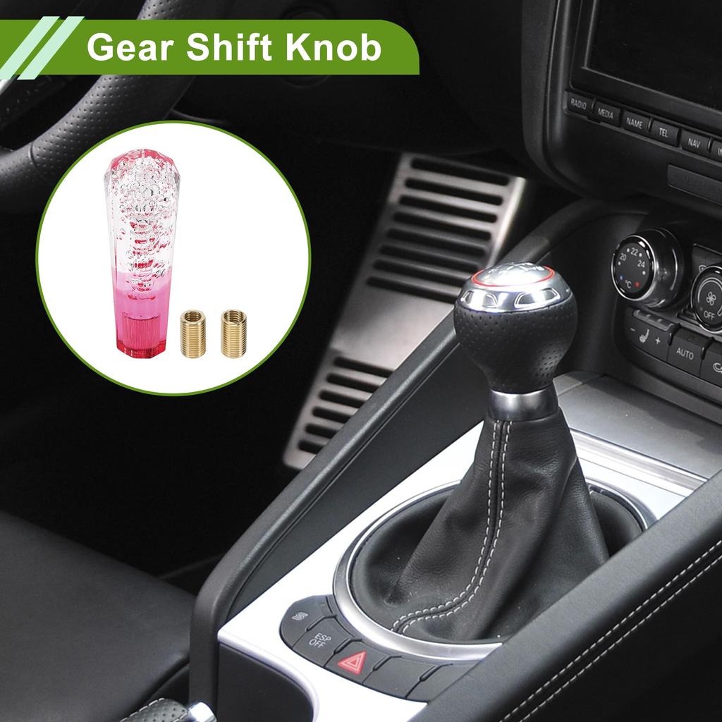 HOPESPANNER Diamond 2 Tone Cristal Shift Knob Gear Shifter Knob Acrylic Stick Shifter Lever