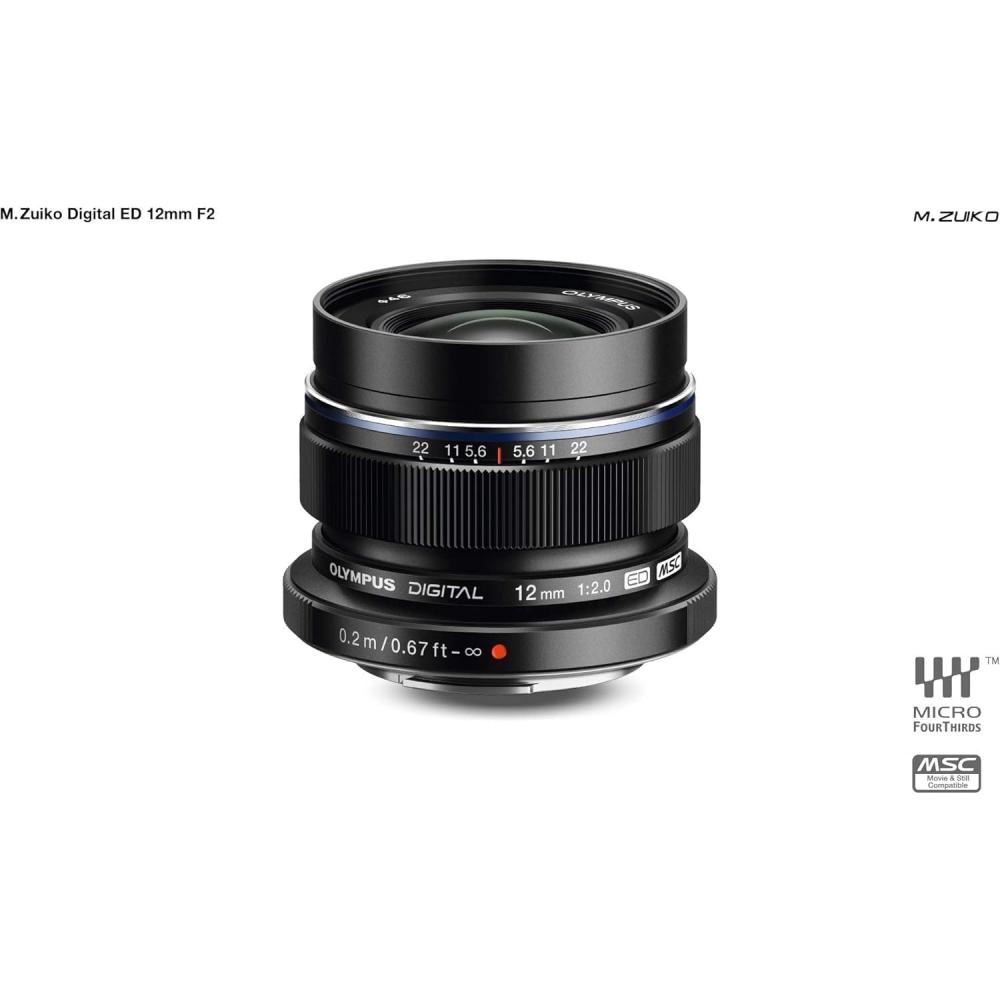 Om System M.zuiko Digital Ed 12mm F2.0 Black