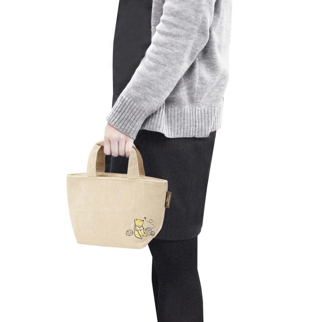 Skater Corduroy Insulated Lunch 30cm X 12cm X 18cm X Disney Winnie the Pooh Bag, (Depth Height), Design, KCOB2-A