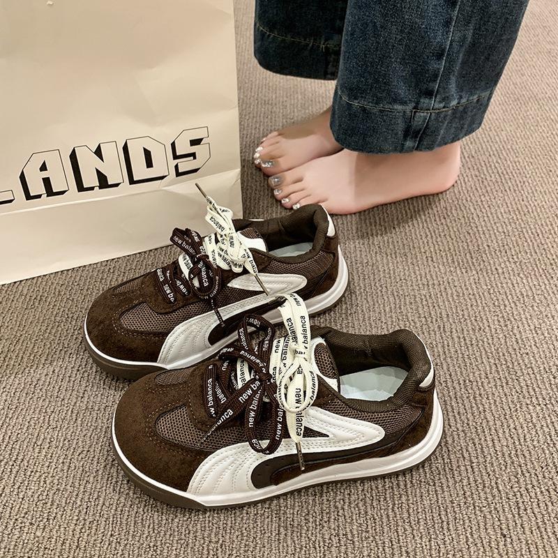 2025 Autumn German Training Shoes Women's New Versatile and Lightweight Casual Board Shoes Platform Running Shoes Breathable Mesh Sneakers