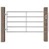 5-bar Gate - VIDAXL - Galvanized Steel - Silvery - (95-170)x90 Cm - Manual