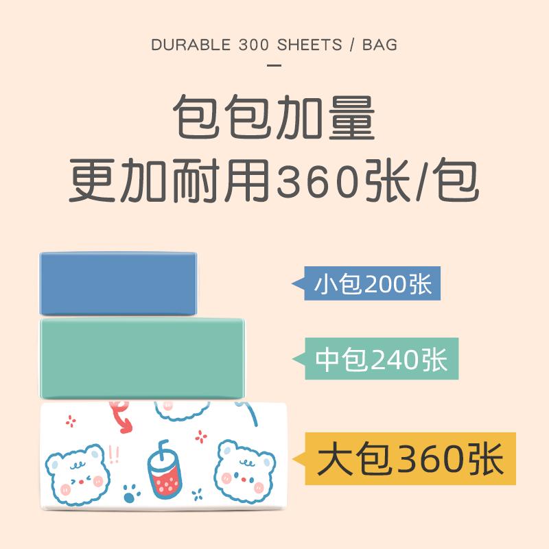 Spring Bamboo Explosion Bear Skin friendly Paper Drawing Large Size Home Affordable Set 360 sheets/pack 90 puffs Home Affordable Set Whole