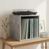 Vinyl Album Box Concrete Grey 37 x 36.5 x 38 cm Particleboard